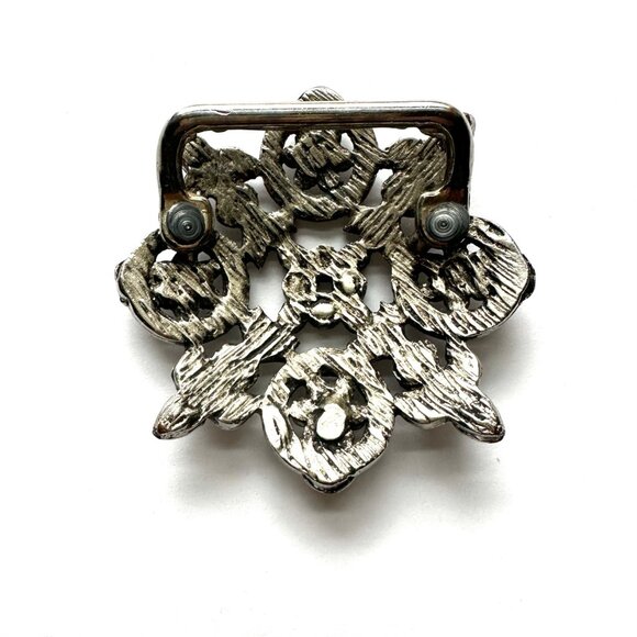 1pc 2.5 inches Vintage rhinestone belt buckle - Picture 2 of 6